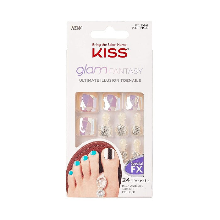 Bring the Salon Home Kiss Gel Fantasy Toe Nails Optima Beauty Supply
