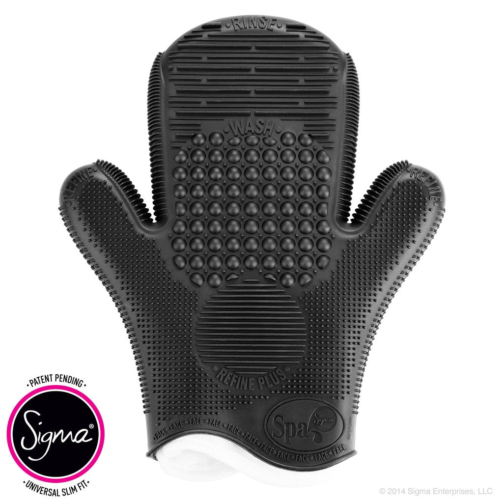 Sigma 2x Spa Brush Cleaning Glove, Black